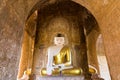 Buddha statue in an ancient temple in Bagan, Myanmar (Burma Royalty Free Stock Photo