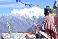 Buddha statue atop a mountain in the Langtang National Park