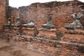 Headless buddha statue in Ayutthaya ruins temple heritage site