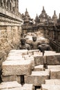 Buddha statue in Borobudur Temple,Borobudur, ancient buddhist temple near Yogyakarta, Java, Indonesia Royalty Free Stock Photo