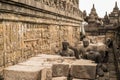 Buddha statue in Borobudur Temple,Borobudur, ancient buddhist temple near Yogyakarta, Java, Indonesia Royalty Free Stock Photo