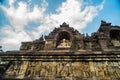 Buddha statue in Borobudur Temple,Borobudur, ancient buddhist temple near Yogyakarta, Java, Indonesia Royalty Free Stock Photo