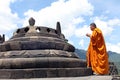 Buddha statue at the Borobudur temple, Indonesia Royalty Free Stock Photo