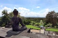 Buddha statue at the Borobudur temple, Indonesia