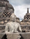 Buddha Statue at Borobudur Temple, Yogyakarta, Java, Indonesia. Royalty Free Stock Photo