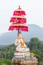 Buddha statue buddha image used as amulets of Buddhism religion. Tropical island Bali, Indonesia. North of Bali.