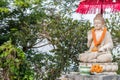 Buddha statue buddha image used as amulets of Buddhism religion. Tropical island Bali, Indonesia. North of Bali.