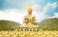 buddha statue in buddhism temple thailand. Royalty Free Stock Photo