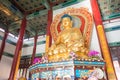 Buddha Statue at Chinese Buddhist Monastery in Lumbini, Nepal. Royalty Free Stock Photo