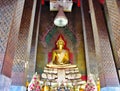 Buddha statue Chinnawor Bangkok Thailand.BANGKOK THAILAND-16 JULY 2019:Is a very important temple in the reign of King Thonburi