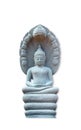 Buddha statue close up isolated against white background Royalty Free Stock Photo