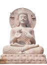 Buddha statue close up isolated against white back Royalty Free Stock Photo