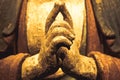 Buddha Statue - Concept of Zen, Spirituality, Peace. Hands gesture Royalty Free Stock Photo