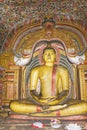 Buddha Statue at Dambulla Rock Temple, Sri Lanka Royalty Free Stock Photo