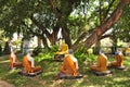 Buddha statue edify five buddha statue in nature Royalty Free Stock Photo