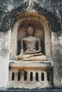 Buddha statue enshrined at Ku Phra Kona in Roi Et province, Northeastern Thailand Royalty Free Stock Photo