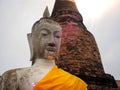 Buddha statue face closeup selected focus Royalty Free Stock Photo