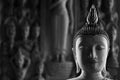 Buddha statue face in the temple. Royalty Free Stock Photo