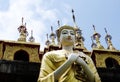 Buddha statue in front of places of worship is the worship of Buddhist Royalty Free Stock Photo