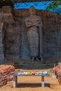 Buddha statue at Gal Vihara shrine at Polonnaruwa, Sri Lanka Royalty Free Stock Photo