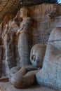 Buddha statue at Gal Vihara shrine at Polonnaruwa, Sri Lanka Royalty Free Stock Photo