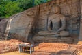 Buddha statue at Gal Vihara shrine at Polonnaruwa, Sri Lanka Royalty Free Stock Photo