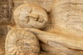 Buddha statue at Gal vihara temple in Polonnaruwa, Sri Lanka. The temple has four rock relief statues of the buddha carved of a Royalty Free Stock Photo