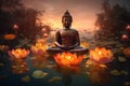 Buddha statue. Generate AI