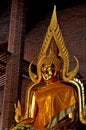 Buddha images at temples in Ayutthaya, Thailand