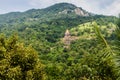 Buddha statue at a hill slope near Aluvihare Rock Temple, Sri Lan Royalty Free Stock Photo