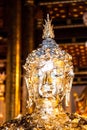 Buddha statue inside buddhist temple Royalty Free Stock Photo