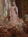 Buddha statue inside cave at Marble mountain in Da Nang, Vietnam