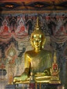 Buddha statue inside of a northern THAILAND temple Royalty Free Stock Photo