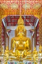 Buddha Statue inside Pagoda at Wat Suan Dok, Chiangmai, Thailand Royalty Free Stock Photo