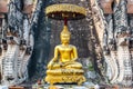 Buddha statue inside Wat Chedi Luang temple in Chiang Mai Royalty Free Stock Photo