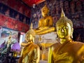 Buddha statue inside the Wat Paket temple Royalty Free Stock Photo