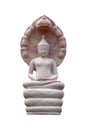 Buddha statue isolated against white Royalty Free Stock Photo