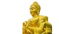 Buddha statue isolated on white background with clipping path Royalty Free Stock Photo