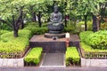 Buddha statue in Japanese garden Royalty Free Stock Photo