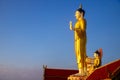 Buddha statue in Lanna style at Wat Phra That Doi Kham (Temple of the Golden Mountain) , ChiangMai, Thailand Royalty Free Stock Photo