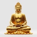 Buddha statue on light background,statue spiritual educator of India, the founder of Buddhism.