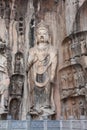 Buddha statue in Longmen Grottoes, China Royalty Free Stock Photo