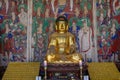 Buddha statue at Magoksa Temple or monastery in the historic city of Jongju, South Korea Royalty Free Stock Photo