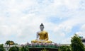A Buddha statue at the Mahabodhi Temple in Bodhgaya, India