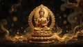 Buddha statue meditating on background Royalty Free Stock Photo