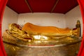 Buddha statue more than 100 years old of Thai temple;Reclining