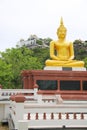 Buddha statue and the moutain background Royalty Free Stock Photo