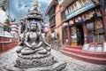 Buddha statue near Kathesimbhu stupa Royalty Free Stock Photo