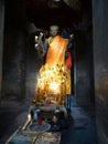 Buddha Statue with Offerings in Angkor Wat Cambodia