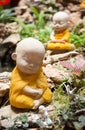 Buddha statue with plaster.